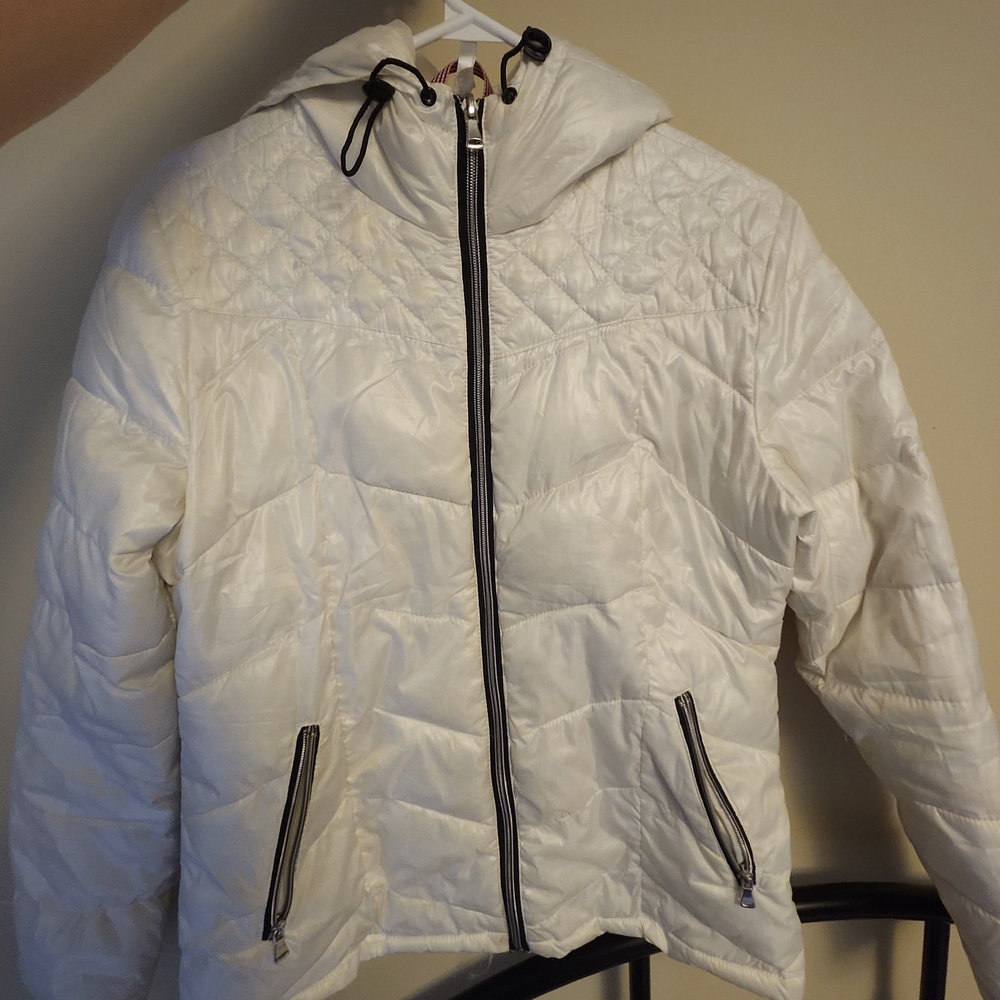 Women's White Quilted Jacket
